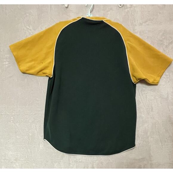 True Fan Sz XL Oakland Athletics A’s Jersey Shirt Green Yellow - Picture 7 of 9